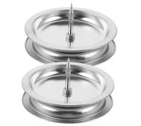 NIYANGLE 2piezas Base Soporte Para Moxa Stick De Acero Inoxidable Resistente Alta Temperatura Con Práctica Bandeja Para Ceniza Diseño Estable y Amplio Para Moxa Roll y Bastidores Quemar Pal