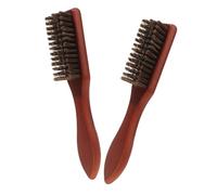 NIYANGLE 2piezas Cepillo De Madera Para Barba y Cabello Set Para Estilizar y Desenredar Portátil y Cómodo Para Viajes Para Cuidado Masculino