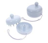 NIYANGLE 2piezas Cepillo De Silicona Para Cabelludo Masajeador De Cabelludo Con Correa Cuidado Del Cabello Desmontable