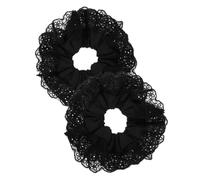 NIYANGLE 2piezas Coleteros Grandes Encaje de Poliéster Suaves y Cómodos para Niñas para Decorar el Cabello sin Dañarlo