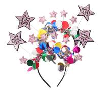 NIYANGLE 2piezas Diadema De Colorida Estrellas Brillantes Para Fiesta De Nochevieja Accesorios De Feliz Año Para Celebraciones De Año Diademas De Lentejuelas De Colores Para Atuendos Festiv