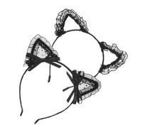 NIYANGLE 2piezas Diadema de Encaje Exquisita para Mujer Aros de Encaje Diadema Creativa para Decoración Llamativa Cabello Fiestas y Sesiones de Fotos