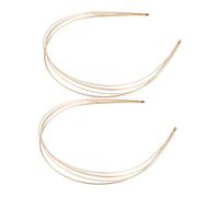 NIYANGLE 2piezas Diadema De Metal De Capas Elástica Diadema De Novia Accesorios De Pelo Dorados Tocado Multifuncional
