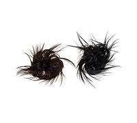 NIYANGLE 2piezas Diadema Para Peluca De Postizo Para Moño Despeinado Coleteros Sintéticos Para Mujer Para Fiesta y Diario