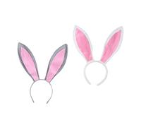 NIYANGLE 2piezas Diademas De Fiesta Orejas De Conejo Diademas De Para Mujeres y Cosplay