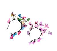 NIYANGLE 2piezas Diademas Decorativas Diadema Mujer Elegante Para Novias Accesorio De Mariposas Para Pelo