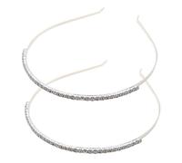 NIYANGLE 2piezas Diademas Decorativas Gemas De Imitación Accesorio Cabello Exquisito Diseño Para Mujer Adecuado Para Eventos Especiales y Uso Diario El Hogar