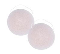 NIYANGLE 2piezas Esponja Bambú Redonda Grande Para Limpieza Facial Esponja Desmaquillante Natural Para Cuidado Piel
