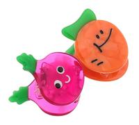 NIYANGLE 2piezas Horquillas De Frutas y Verduras Pinzas Cabello Forma De Zanahoria y Cebolla Accesorios Vegetales Cabello Mini Pinzas Pelo Para Mujeres y Niñas