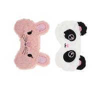 NIYANGLE 2piezas Máscara Para Dormir Ojos Cómoda y Portátil Antifaz De Dibujos Animados Ojo Para Usar Viajes o Casa Antifaz Para Dormir Que Aliviar La Fatiga