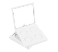 NIYANGLE 2piezas Paleta De Sombras De Ojos Vacía Caja De Sombras De Ojos Color Blanco Accesorios De Maquillaje Para Maquillaje Profesional