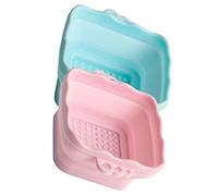 NIYANGLE 2piezas Unidades De Limpiadores Portátiles Almohadillas De Limpieza Para Brochas De Maquillaje Cuencos Plegables Para Brochas