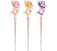 NIYANGLE 3 horquillas chinas para el pelo con forma de flor, estilo vintage asiático tradicional Hanfu, palillos para el pelo y horquillas para moños, accesorios de peinado para mujeres y niñas.