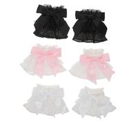 NIYANGLE 3 Pares De Accesorios Para Fotos De Uñas Mangas De Encaje Para Brazos De Mujer Mangas De Encaje Para Manos De Mujer Puños Con Guantes Puños De