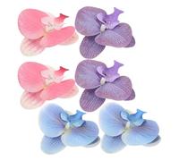 NIYANGLE 3 Pares de Clips para Zapatos Diseño de Orquídea, Construcción Ligera y Material de Plástico para Sandalias de Mujer en Vacaciones de Verano
