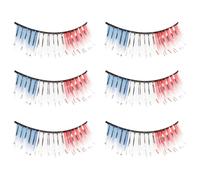 NIYANGLE 3 Pares Pestañas Postizas Ligeras y Cómodas Coloridas y Rizadas de Halloween de Fibra Estilo Único y Chic Varios estilos para Festival y Espectáculos para Mujer