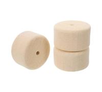 NIYANGLE 3 Piezas 3 Almohadillas de Fieltro de Lana para Cabeza de Batidor de Pedal de Bombo Acústico, Accesorio para Mazos de Batería, Repuesto para Práctica y Grabación en Estudios, Color