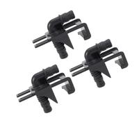 NIYANGLE 3 Piezas Abrazadera para Tubería de Agua de Plástico Negro, Soporte Fijo para Tubos de Acuario de 16mm, Compatible Vidrio 52mm, Instalación Fácil y Segura