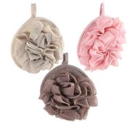NIYANGLE 3 Piezas Bola De Limpieza Esponja Vegetal Bola De Lavado De Ducha Esponja De Baño Pelota De Baño Depurador Corporal Puf Esponja Viajar Cuerpo Toalla De Baño Material De Malla De Pe