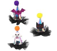 NIYANGLE 3 Piezas Brillantes Clips de Pelo Halloween con Lentejuelas Divertidas para Fiesta Accesorios de Fantasmas Murciélagos y Gatos Negros para Niñas Festivales