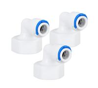 NIYANGLE 3 Piezas Conector de Conversión de Filtro, Adaptador de Diámetro de Tubería, Plástico Blanco, Conexión Rápida, Rosca Hembra 3/4 a 3/8, para Purificador y Filtro de Agua, Hogares