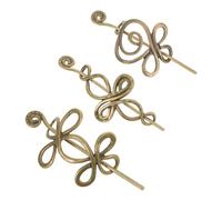 NIYANGLE 3 Piezas De Accesorios Vikingos Para Mujer Accesorios Para El Cabello De Boda Chinos Para El Cabello Chinos Horquilla China Vintage De Metal En Forma