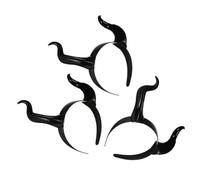 NIYANGLE 3 Piezas Diadema Cuernos de Plástico Negro para Cosplay y Fiestas Temáticas, Diseño Único y Misterioso que Mejora la Autenticidad al Instante