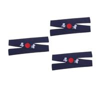 NIYANGLE 3 Piezas Diadema de Algodón para Chef Estilo Japonés con Estampado Ninja Banda de Pelo Transpirable y Cómoda para Sushi y Cocina Único Accesorio Práctico para el Cabello Sudor