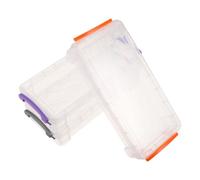 NIYANGLE 3 Piezas Estuche Organizador de Lápices de Plástico Apilable | Caja Rectangular Reforzada Doble Cierre, para Estudiantes y Journaling, Aula y Clases de Arte