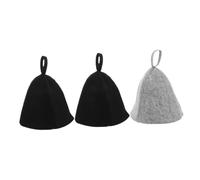 NIYANGLE 3 Piezas Gorro de Fieltro para Sauna Ruso Protección para Cabeza Baño de Vapor Transpirable y Cómodo Diseño Compacto y Unisex para Casa y Viaje