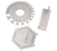 NIYANGLE 3 piezas Medidor de Espesores de Acero Inoxidable Calibrador de Película Húmeda y Hoja Cable Redondo para Inspección Precisa Antes de Soldar Herramienta Resistente y Doble Cara
