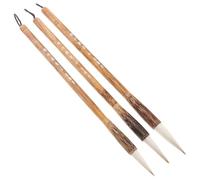 NIYANGLE 3 piezas Pinceles de Caligrafía para Principiantes Cepillos Ergonómicos para Escritura Kanji y Pintura Diseño Duradero y Fácil de Limpiar para Estudiantes y Prácticas Artísticas