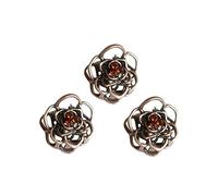 NIYANGLE 3 Pinzas Pelo Vintage de Aleación Diseño de Rosa Ahuecada, Clásicas y Fáciles de Usar para Mujer en Oficina y Hogar