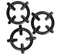 NIYANGLE 3 Soportes para Cafetera de Hierro Fundido, Rejillas Redondas para Estufa de Gas, Salvamanteles Antideslizantes para Cocina, Accesorios para Fogones Gas, Soporte Estable