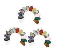 NIYANGLE 36 Piezas ataúd de piedra de cristal piedras curativas decoración de la mesa de comedor ornamento zapatillas desechables material para manualidades decoración de la mesa del hogar