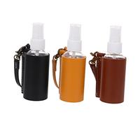 NIYANGLE 3piezas Botella De Perfume Con Soportes De Pu Contenedor De Viaje Botella Con Duradera Ligera
