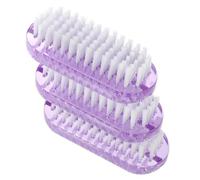 NIYANGLE 3piezas Cepillos Para Uñas Doble Cara Herramienta Limpiadora Duradera Para Manicura Mujer y Niñas Masajea y Limpia Profundamente Para Manos Delicadas y Saludables