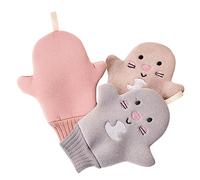 NIYANGLE 3piezas Guantes De Baño Exfoliantes Unidades Paño Coreano Para Fregar Cuerpo Unisex Suaves y Cómodos