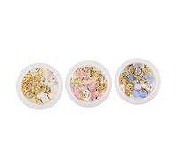 NIYANGLE 3piezas Joyas De Ojo De Gato Para Decoración De Uñas De Colores Calcomanías Creativas De Ópalo Para Uñas De Para Mujeres y Niñas
