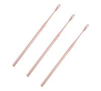 NIYANGLE 3piezas Palillo De Oído De Acero Inoxidable Herramienta Para Limpiar Cerumen Cuchara De Resorte Hogar Palillos De Oídos Espirales Para Eliminar Cerumen