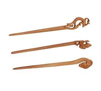 NIYANGLE 3piezas Palillos De Madera Cabello Horquillas Chinas Soporte Para Moños Accesorios De Peluquería