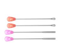 NIYANGLE 4 Cucharas y Varillas Agitadoras de Pigmentos de Acero Inoxidable para Mezclar Tinta de Tatuaje, Compactas Tatuaje DIY en Casa Color Aleatorio Reutilizable