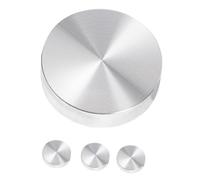 NIYANGLE 4 Piezas Adaptador de Disco de Aluminio Redondo para Muebles Soporte para Mesa de Vidrio Aleación de Aluminio Práctico y Fácil de Instalar para Mesas de Té y Vitrinas