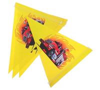 NIYANGLE 4 Piezas Bandera de Seguridad para Bicicleta Infantil, Triangular | Doble Cara, Alta Visibilidad, , Reemplazo Fácil para Ciclismo