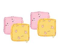 NIYANGLE 4 Piezas Bolsa De Almacenamiento De Toallas Higiénicas Bolsa De Menstruación Bolsas De Compresas Menstruales Estuche Para Auriculares Monedero Multifunción Tela Oxford Chica