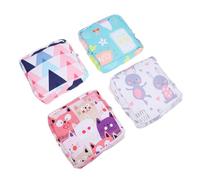 NIYANGLE 4 Piezas Bolsa De Almacenamiento De Toallas Higiénicas Carteras Con Cremallera Para Mujer Kit De Período Para Niñas Neceser Ropa Interior Algodón Chica Almohadilla De Incontinencia