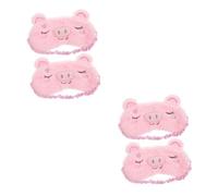 NIYANGLE 4 Piezas De Máscara De Ojos De Felpa Linda Máscara De Ojo De Animal Máscaras Para Dormir A Granel Ojo De De Dibujos Animados Máscaras Para Dormir Para Niños Cubiertas De
