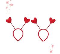 NIYANGLE 4 Piezas Diadema de Corazón Aros Pelo Tipo Resorte para Niñas Cinta Pelo Accesorios Cabello de Moda Recuerdos de Fiesta para Niñas