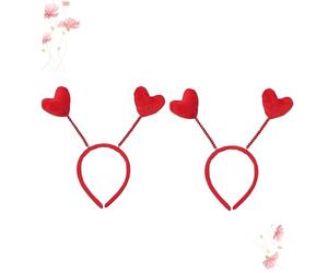 NIYANGLE 4 Piezas Diadema de Corazón Aros Pelo Tipo Resorte para Niñas Cinta Pelo Accesorios Cabello de Moda Recuerdos de Fiesta para Niñas