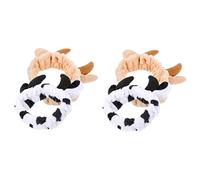 NIYANGLE 4 piezas Diadema Facial Spa de Sintética con Orejas de Vaca Suave para Lavado de Cara Maquillaje y Cuidado